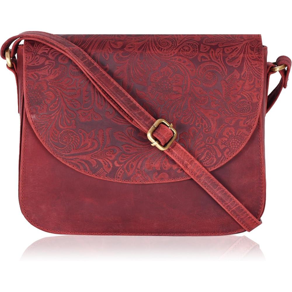 imageGenuine Leather Shoulder Crossbody Purse For Women with Adjustable Strap Mobile Pocket ampamp Outside ampamp Inside ZipperEred Hunter