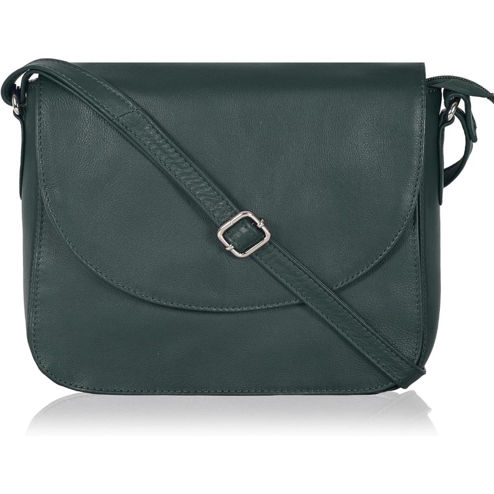 imageGenuine Leather Shoulder Crossbody Purse For Women with Adjustable Strap Mobile Pocket ampamp Outside ampamp Inside ZipperGreen Ndm