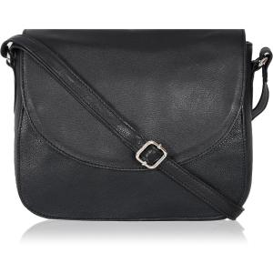 Genuine Leather Shoulder Crossbody Purse For Women with Adjustable Strap, Mobile Pocket & Outside & Inside Zipper(Black Ndm)