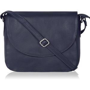Genuine Leather Shoulder Crossbody Purse For Women with Adjustable Strap, Mobile Pocket & Outside & Inside Zipper(Blue Ndm)