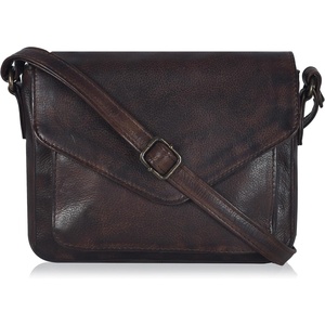 Leather Flapover Small Crossbody Handbag Purse for Women with Adjustable Strap & Overflap Snap Closure Tote/Bag(Brown Wash)